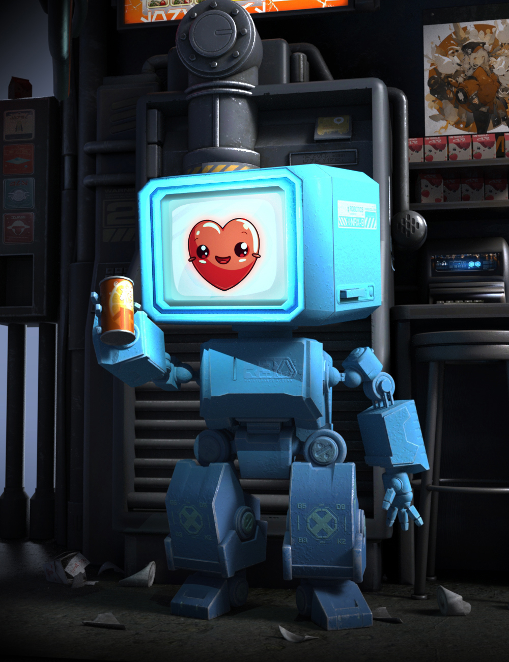 QB Bot by: The AntFarm, 3D Models by Daz 3D