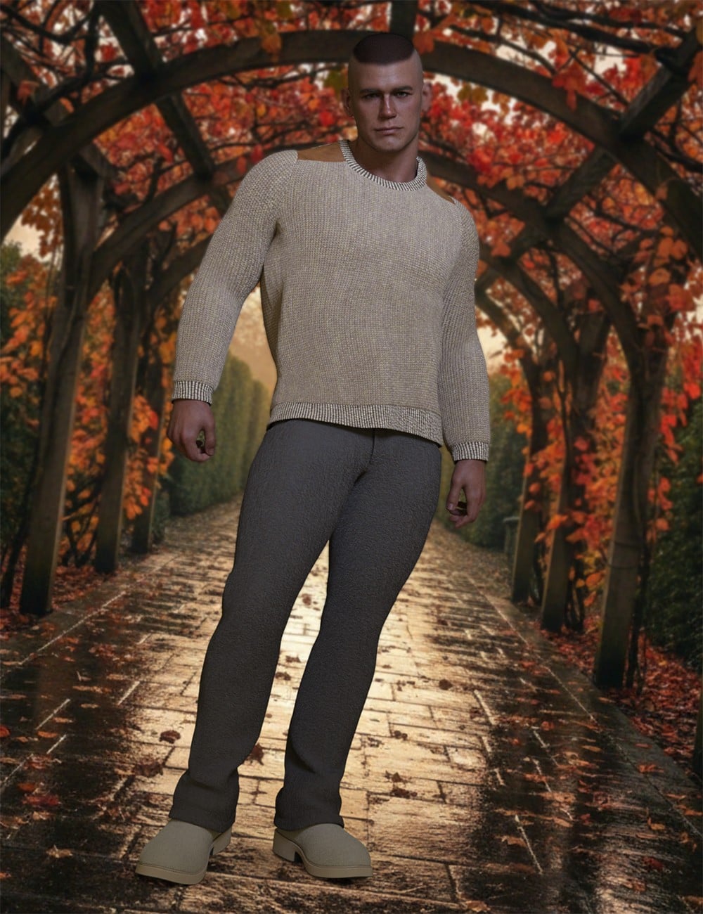 DZ Urban Knit Casual for Genesis 9 by: DZheng, 3D Models by Daz 3D