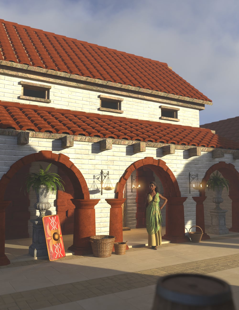 Roman Houses 2 by: Enterables, 3D Models by Daz 3D
