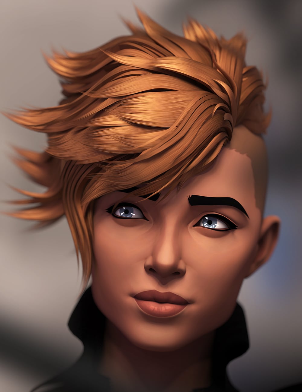 Painterly Style Punk Hair for Genesis 9 by: Censored, 3D Models by Daz 3D