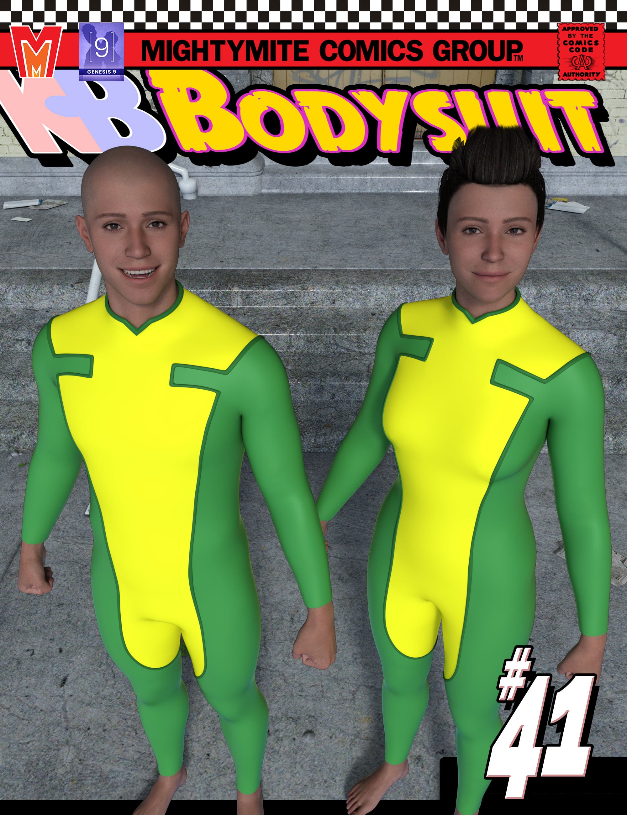 Bodysuit 041 MMKBGenesis 9 by: MightyMite, 3D Models by Daz 3D