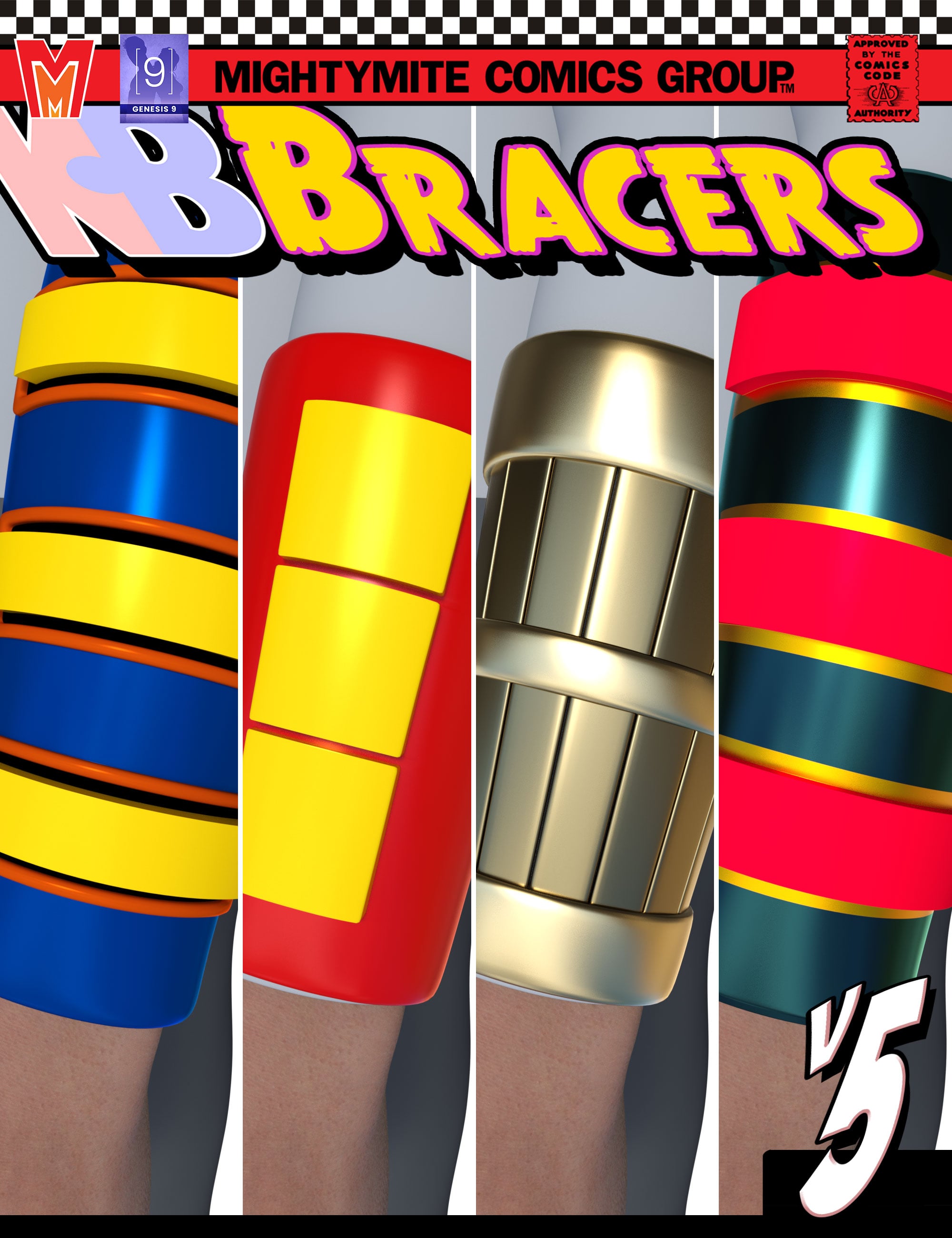 Bracers v005 MMKBGenesis 9 by: MightyMite, 3D Models by Daz 3D
