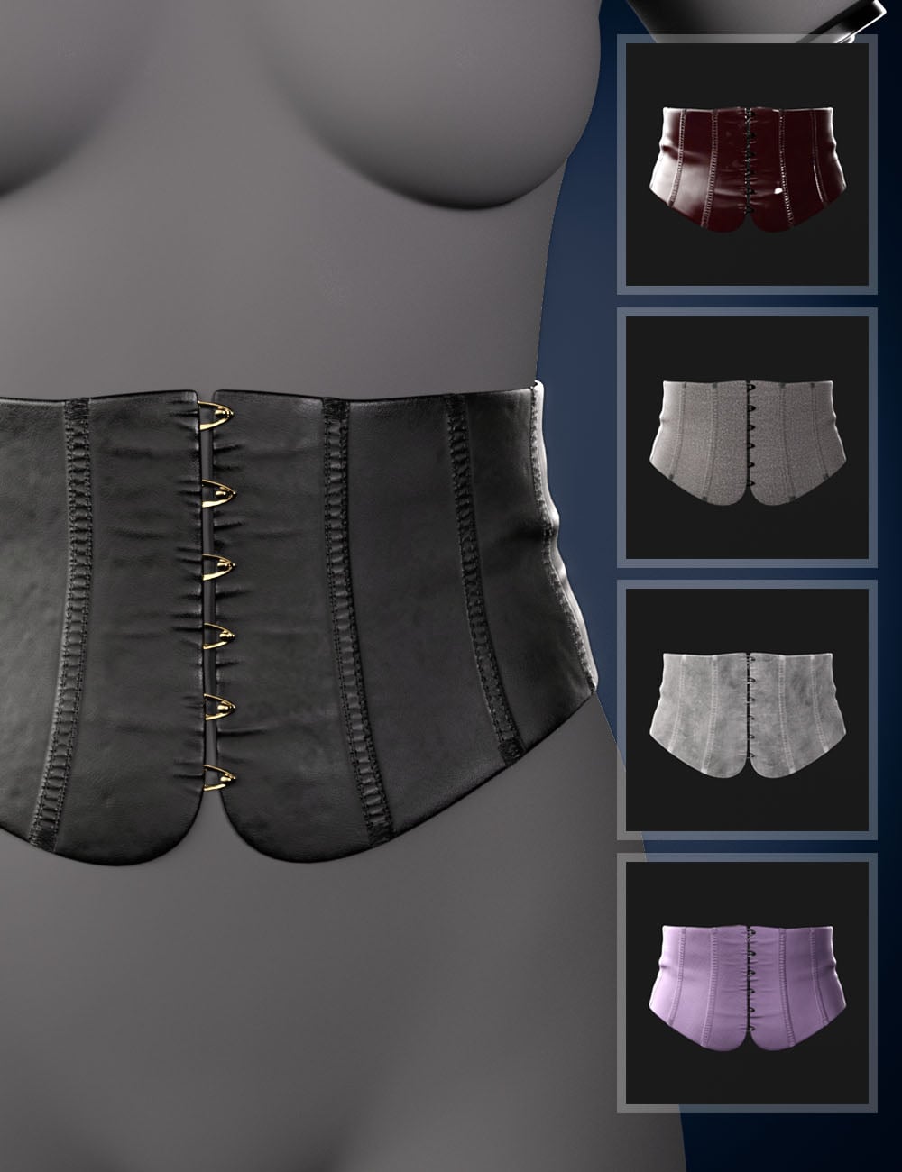 CB Corset Collection Corset 2 for Genesis 9 by: CynderBlue, 3D Models by Daz 3D