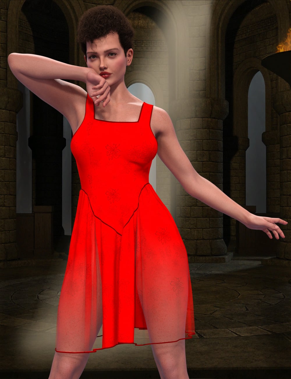 DNA Amberlyn dForce Dress for Genesis 9 by: Donnena, 3D Models by Daz 3D