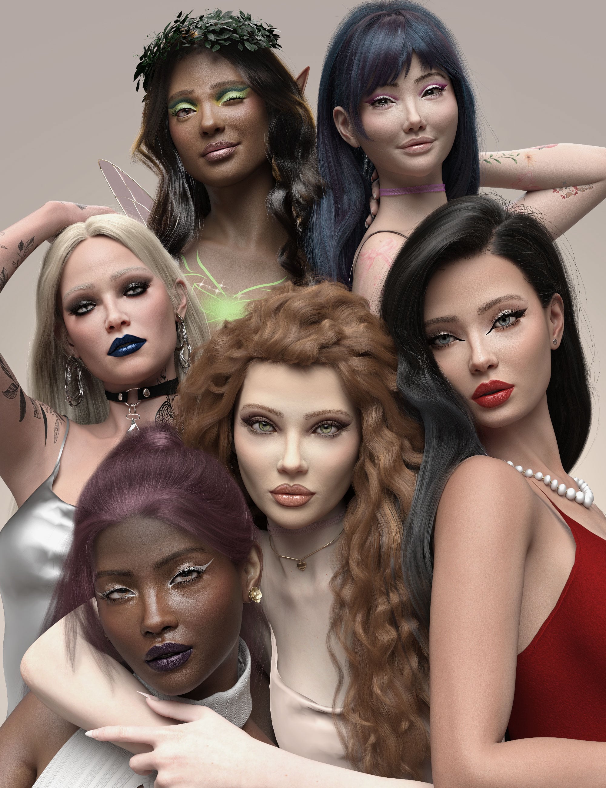 MUA LIE Make Up System For Genesis 9 Vol.2 by: 3D SugarCosmoXpression, 3D Models by Daz 3D