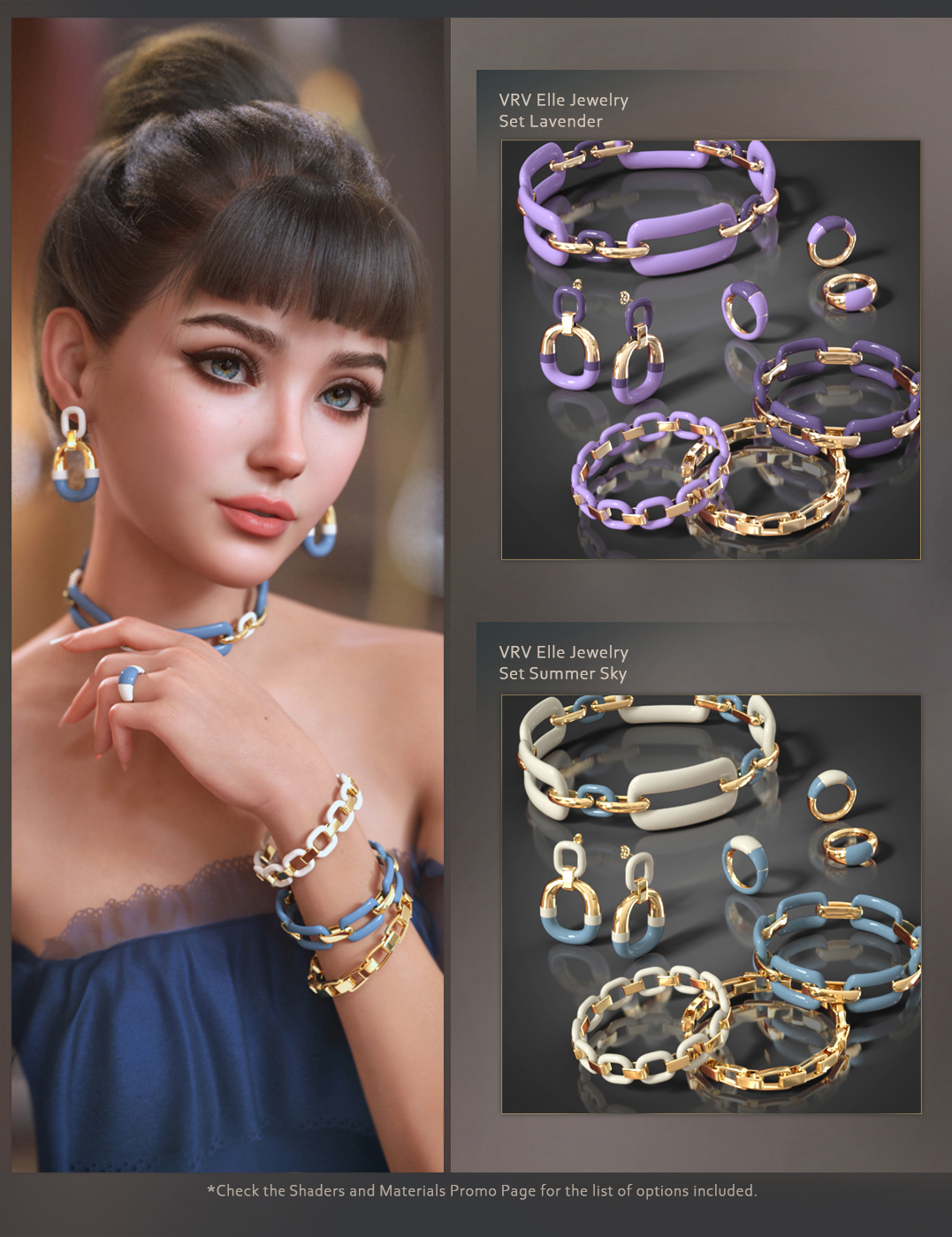 VRV Elle Jewelry for Genesis 9, 8.1, and 8 Females ⋆ 3d-stuff Community
