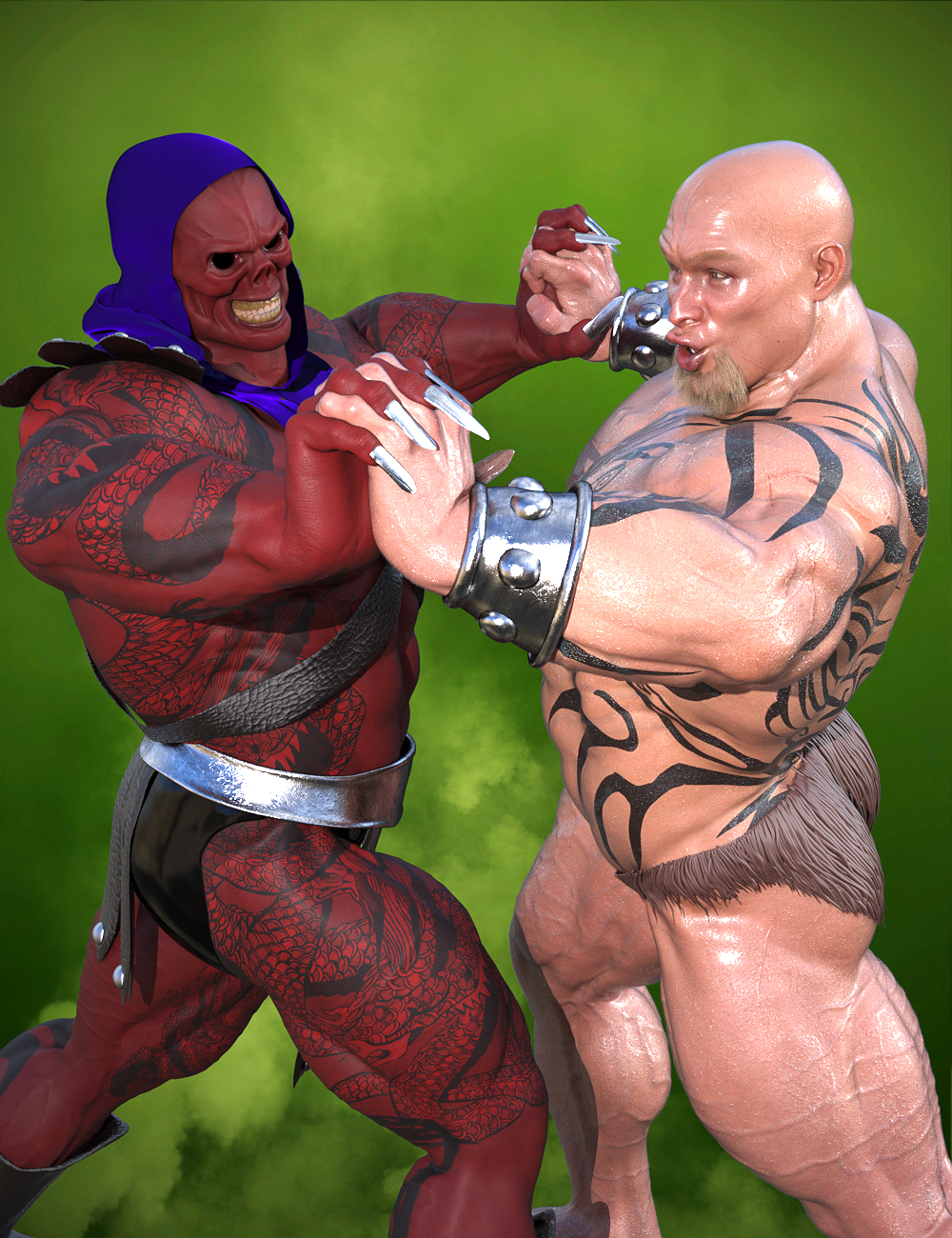SWM Fantasy Morphs for Genesis 9: Lord Chaos vs Titan by: SimonWM, 3D Models by Daz 3D