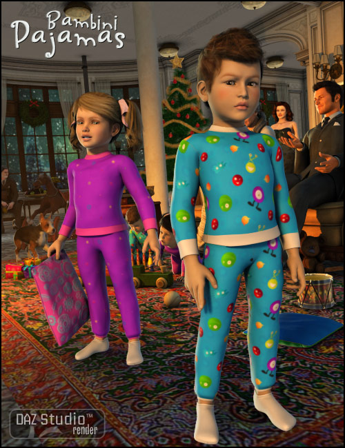 Bambini Pajamas by: , 3D Models by Daz 3D