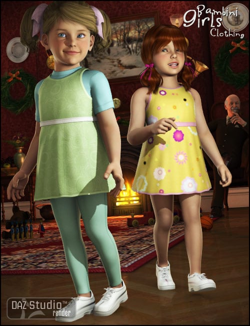 Bambini Girls Clothing by: , 3D Models by Daz 3D