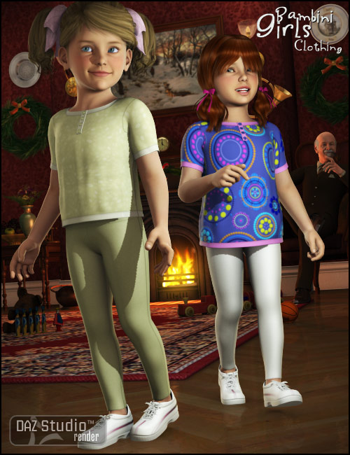 Bambini Girls Clothing Bambini Girls Clothing by: , 3D Models by Daz 3D