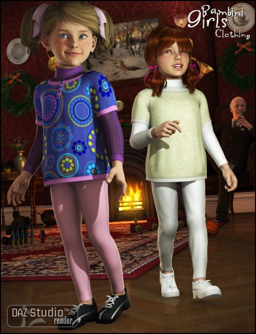 Bambini Girls Clothing by: , 3D Models by Daz 3D