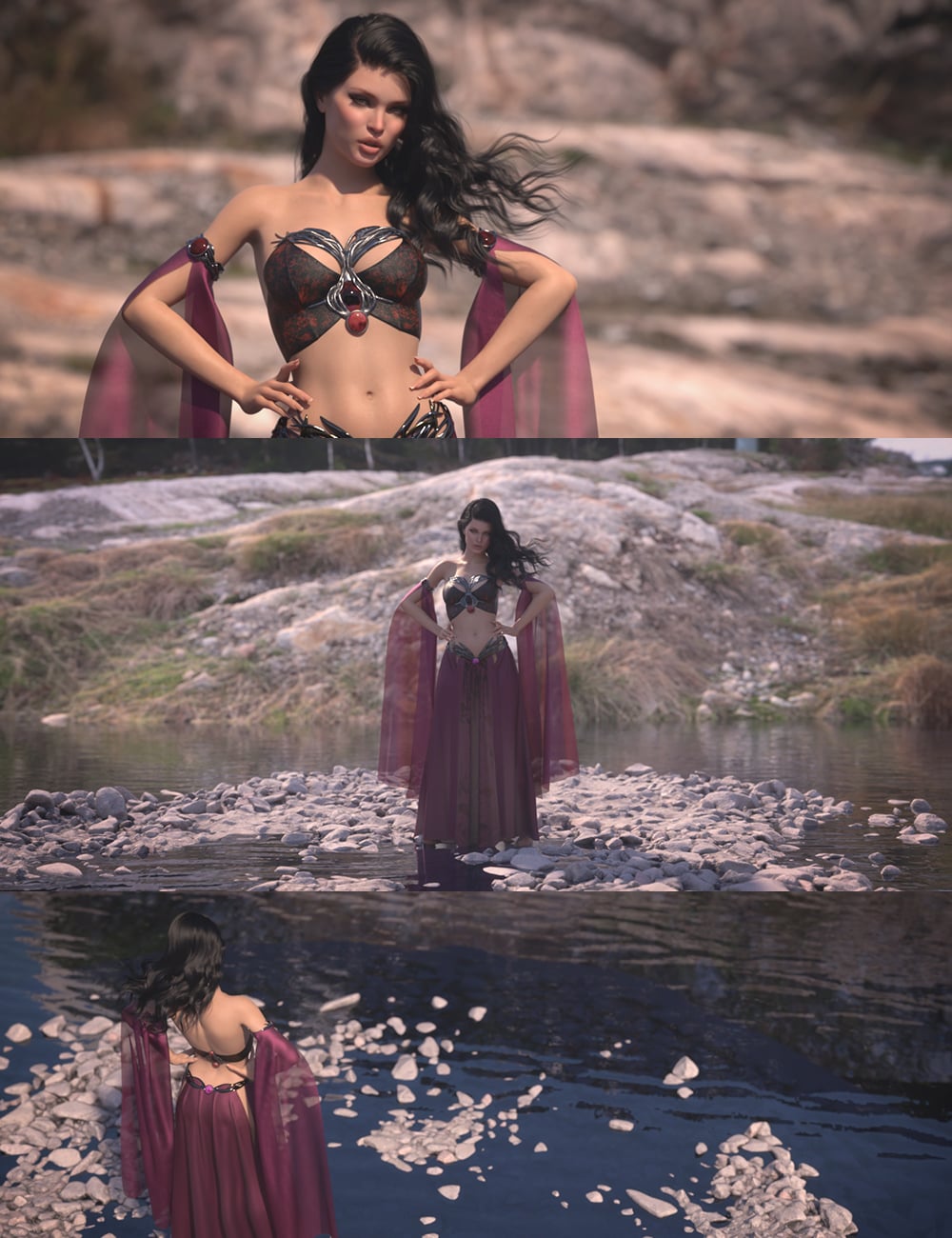 Quick 2.5D Scenes - Rocks - Low On Ground by: Dreamlight, 3D Models by Daz 3D