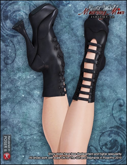 Mourning Moon Footwear by: Arien, 3D Models by Daz 3D