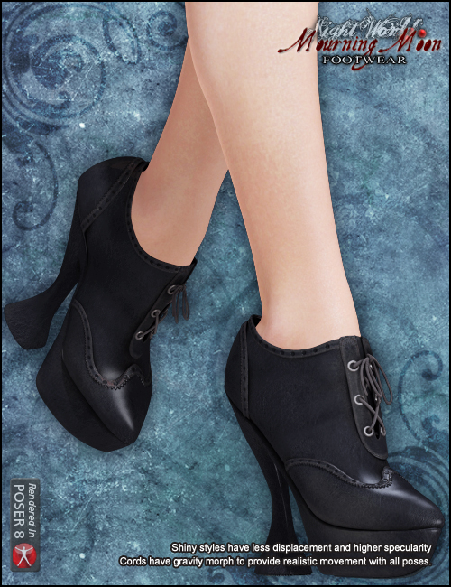 Mourning Moon Footwear Mourning Moon Footwear by: Arien, 3D Models by Daz 3D