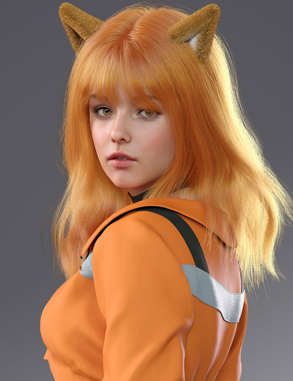 dForce Natural Big Waves Hair for Genesis 9 by: Magic Brush, 3D Models by Daz 3D
