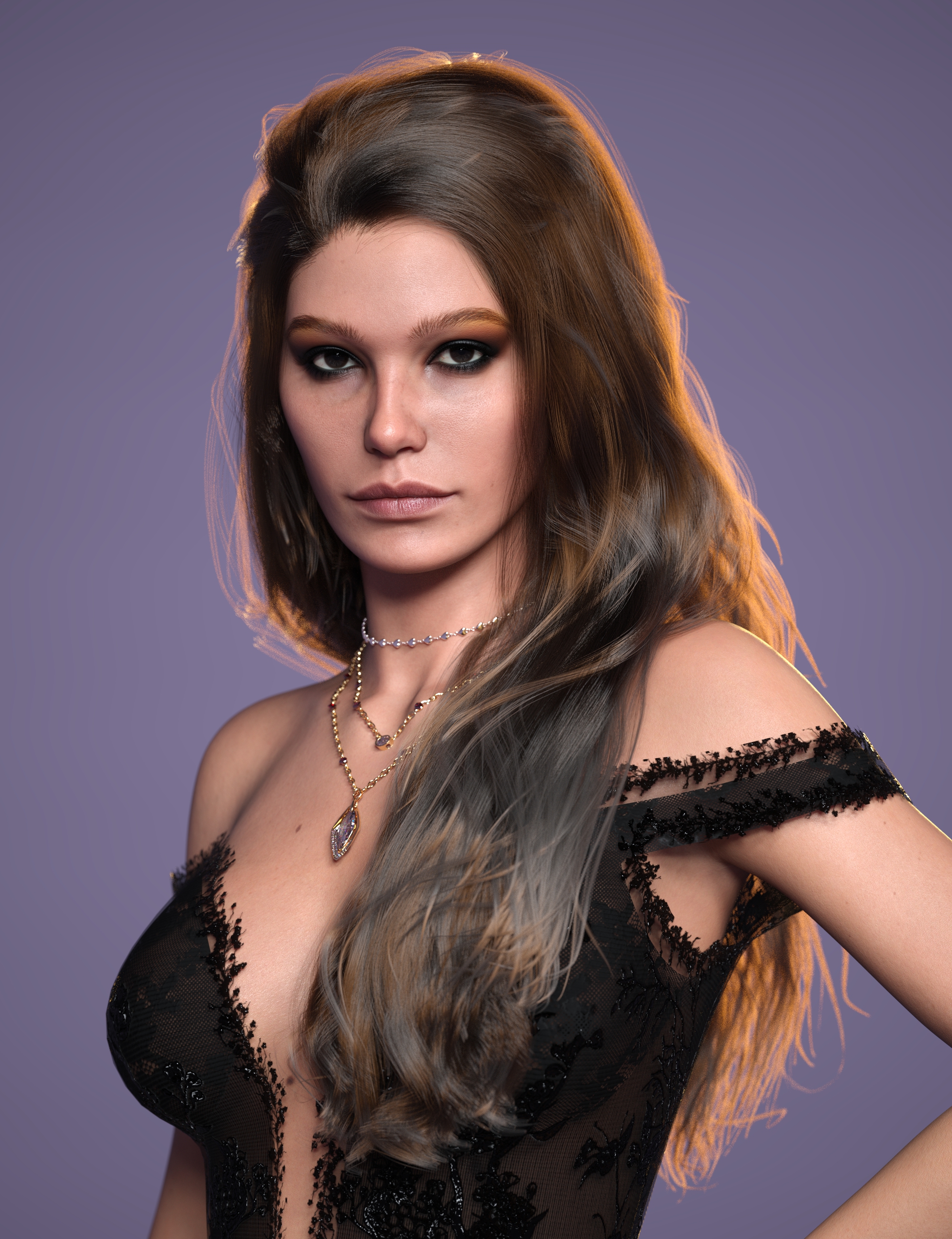 Leona Morning Mane For Genesis 9 by: Neftis3D, 3D Models by Daz 3D