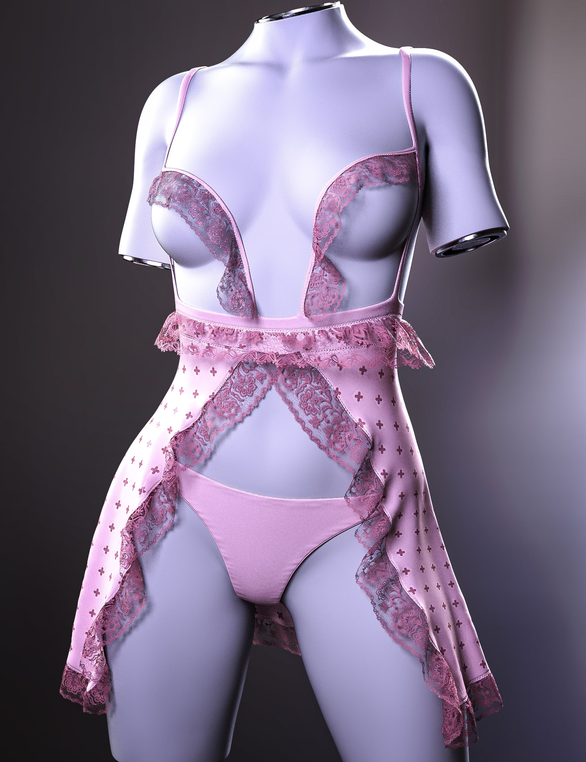 AH dForce Bess Lingerie Outfit Texture Add-On by: Avatar Haven, 3D Models by Daz 3D