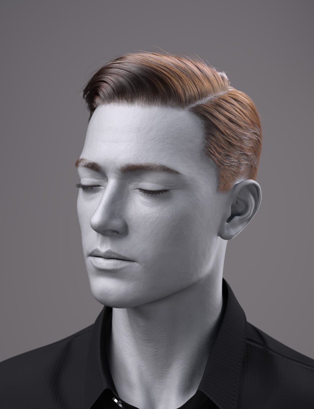 dForce FV Sleek Side Part Hair for Genesis 9 by: ForlornVoid, 3D Models by Daz 3D