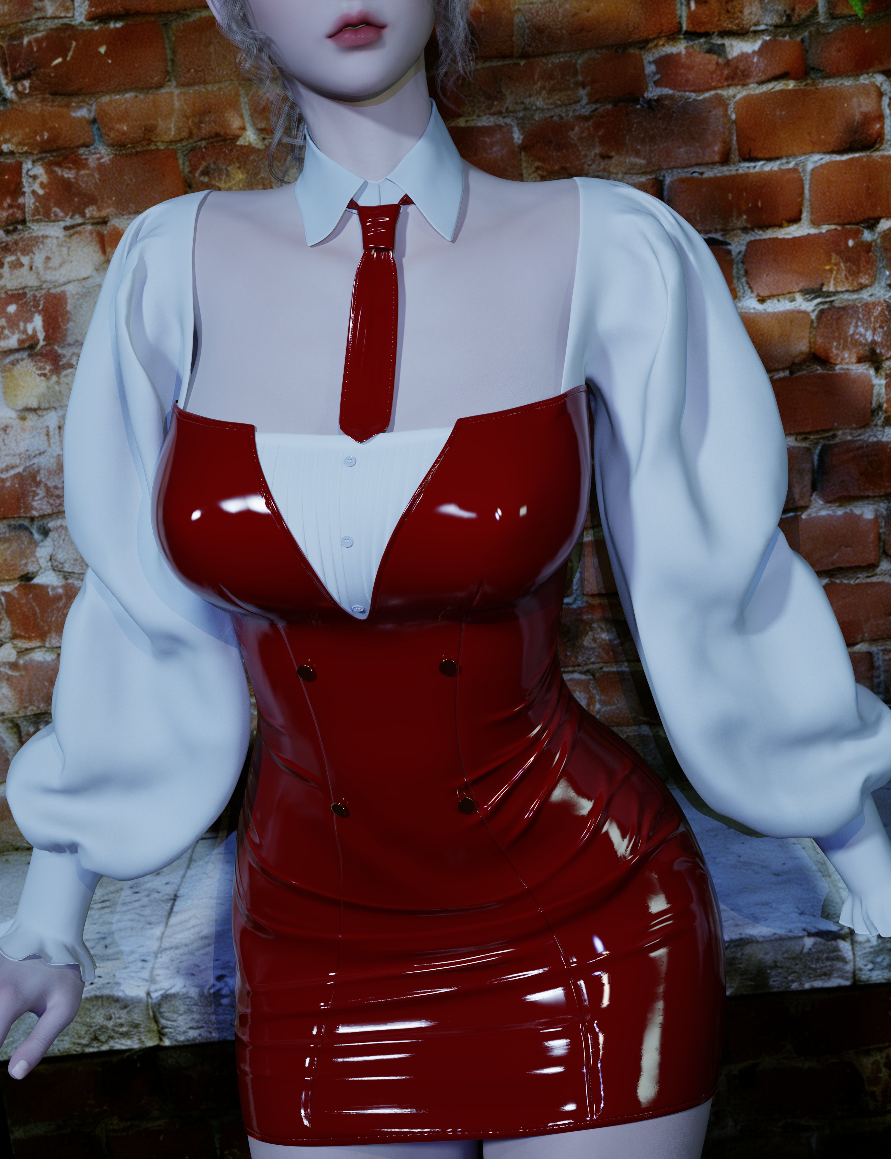 dForce Sexy Bodycon Skirt Outfit for Genesis 9 by: yuke, 3D Models by Daz 3D