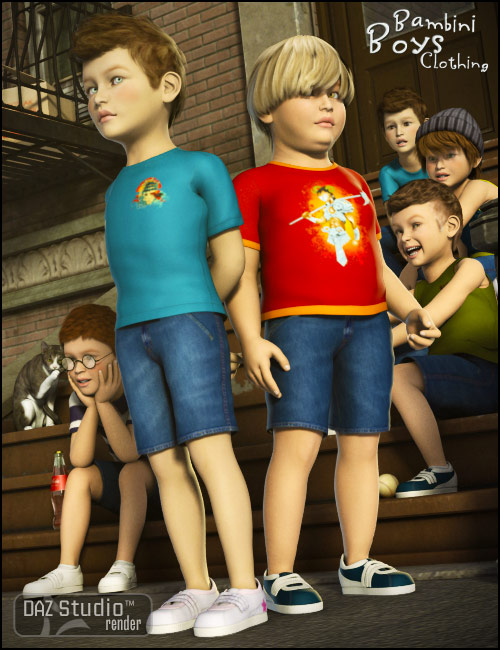 Bambini Boys Clothing by: , 3D Models by Daz 3D