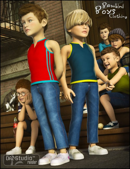 Bambini Boys Clothing by: , 3D Models by Daz 3D