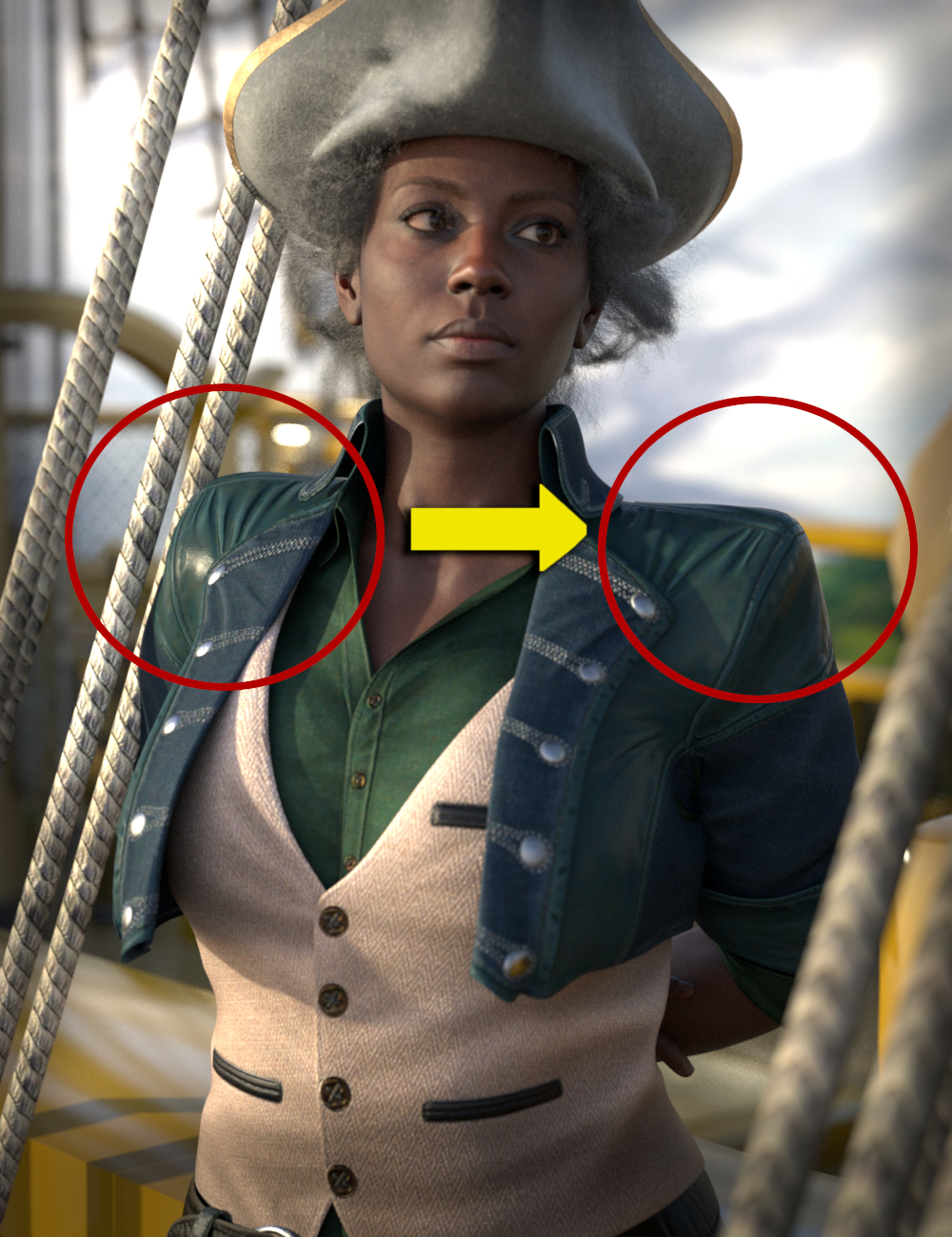 SY Cloth Shoulder Fixer Genesis 9 by: Sickleyield, 3D Models by Daz 3D