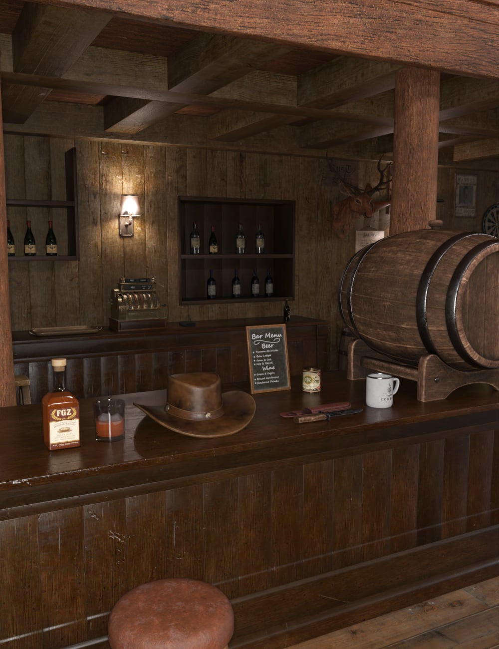 FG Old Western Bar by: IronmanFugazi1968, 3D Models by Daz 3D