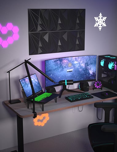 PC Gaming Essentials Set Addon Pack 02 | Daz 3D