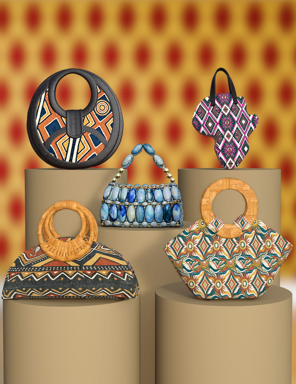 TIN Heritage Bags Collection for Genesis 9 and 8 Female by: TINANE, 3D Models by Daz 3D