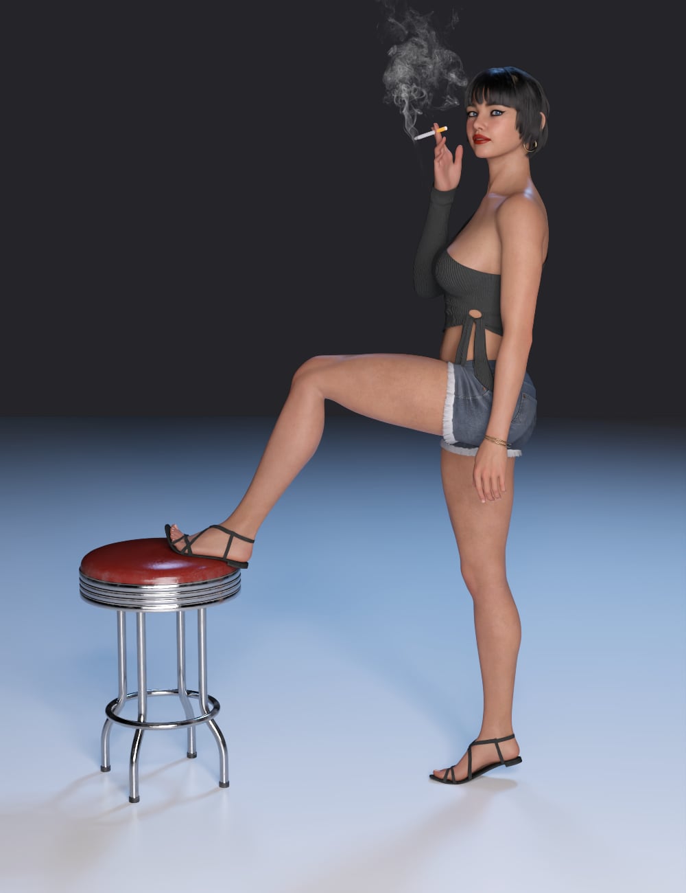 FG Casual Smoking Poses by: IronmanFugazi1968, 3D Models by Daz 3D