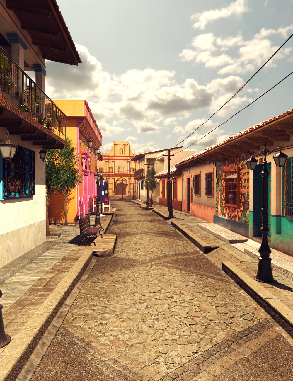 XI Mexican Town by: Xivon, 3D Models by Daz 3D