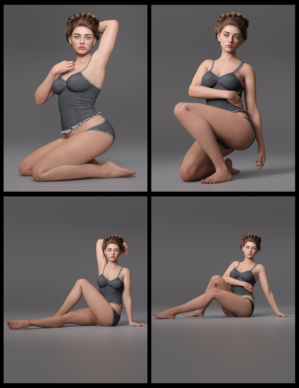 EG Lovely Poses 43 for Genesis 9 by: Ergou, 3D Models by Daz 3D