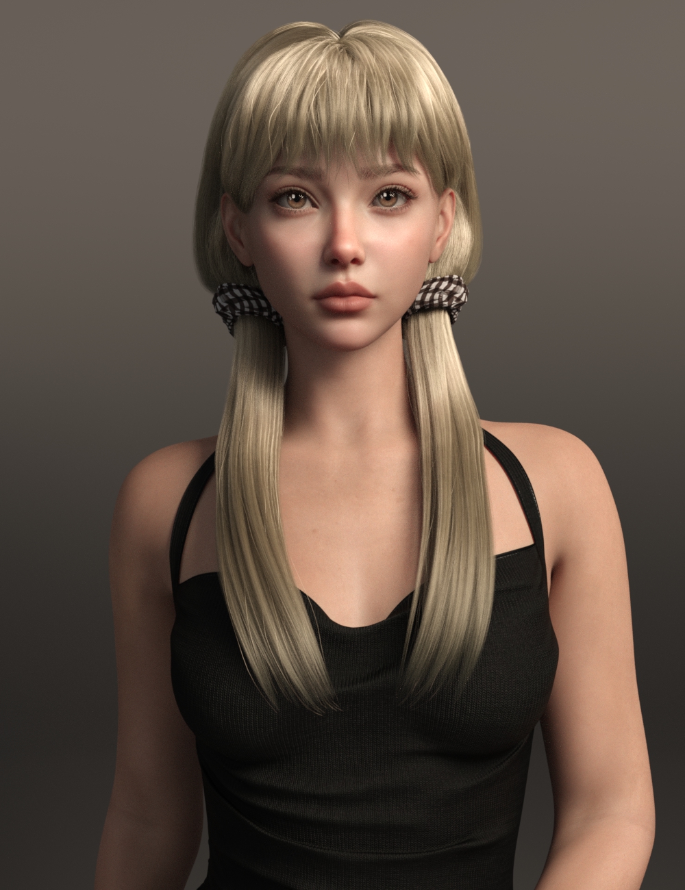EG YNGE Halter Neck Dress, Hair and EG Lovely Poses Genesis 9 Bundle by: Ergou, 3D Models by Daz 3D