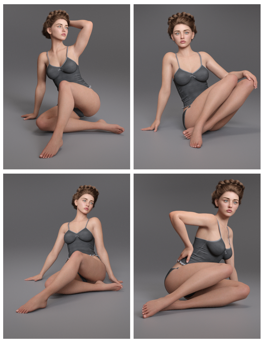 EG Lovely Poses 44 for Genesis 9 by: Ergou, 3D Models by Daz 3D