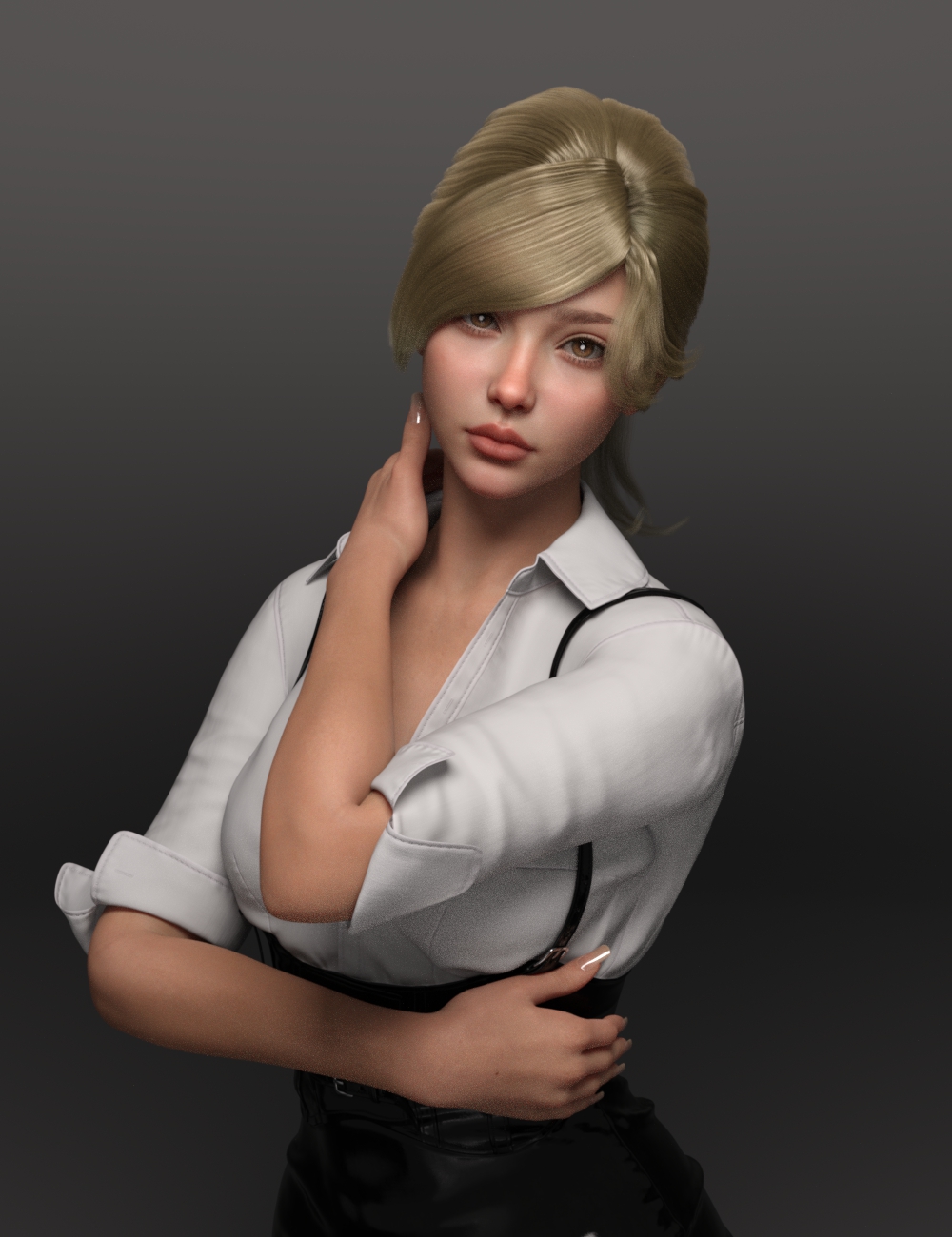 QWNC Hair for Genesis 9 by: Ergou, 3D Models by Daz 3D
