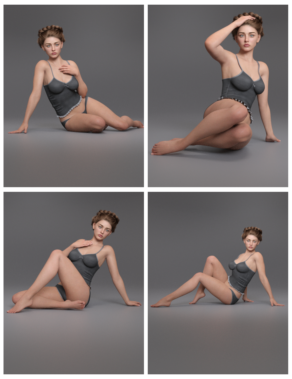 EG Lovely Poses 45 for Genesis 9 by: Ergou, 3D Models by Daz 3D