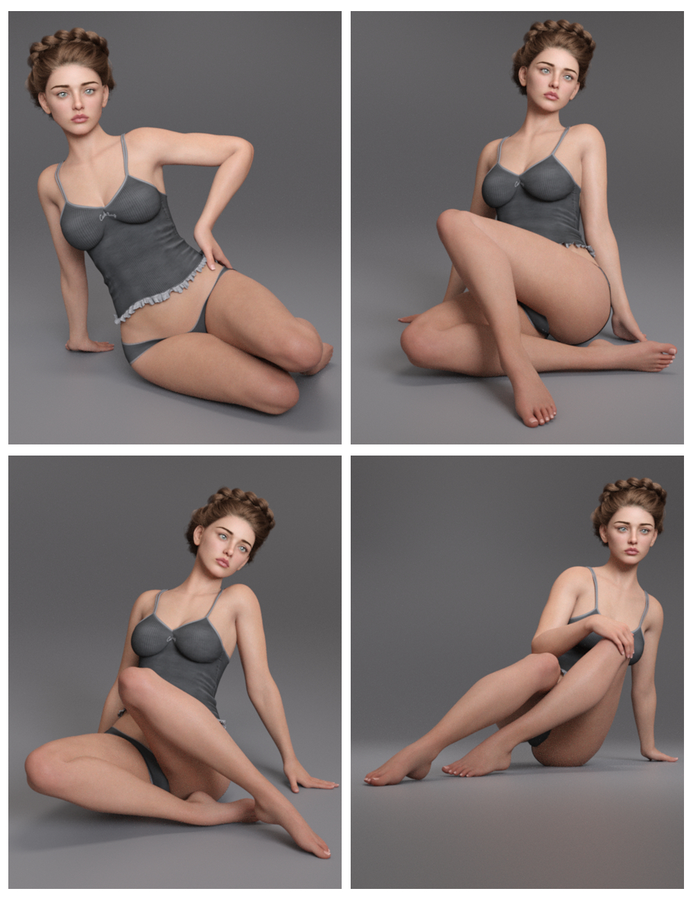 EG Lovely Poses 46 for Genesis 9 by: Ergou, 3D Models by Daz 3D