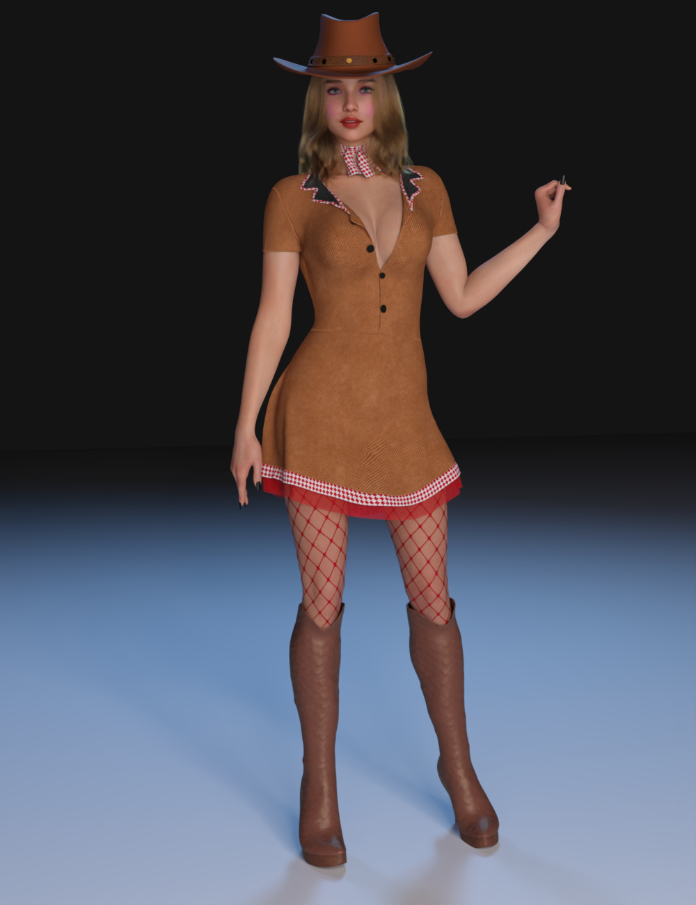 FG dForce Western Style Outfit by: IronmanFugazi1968, 3D Models by Daz 3D