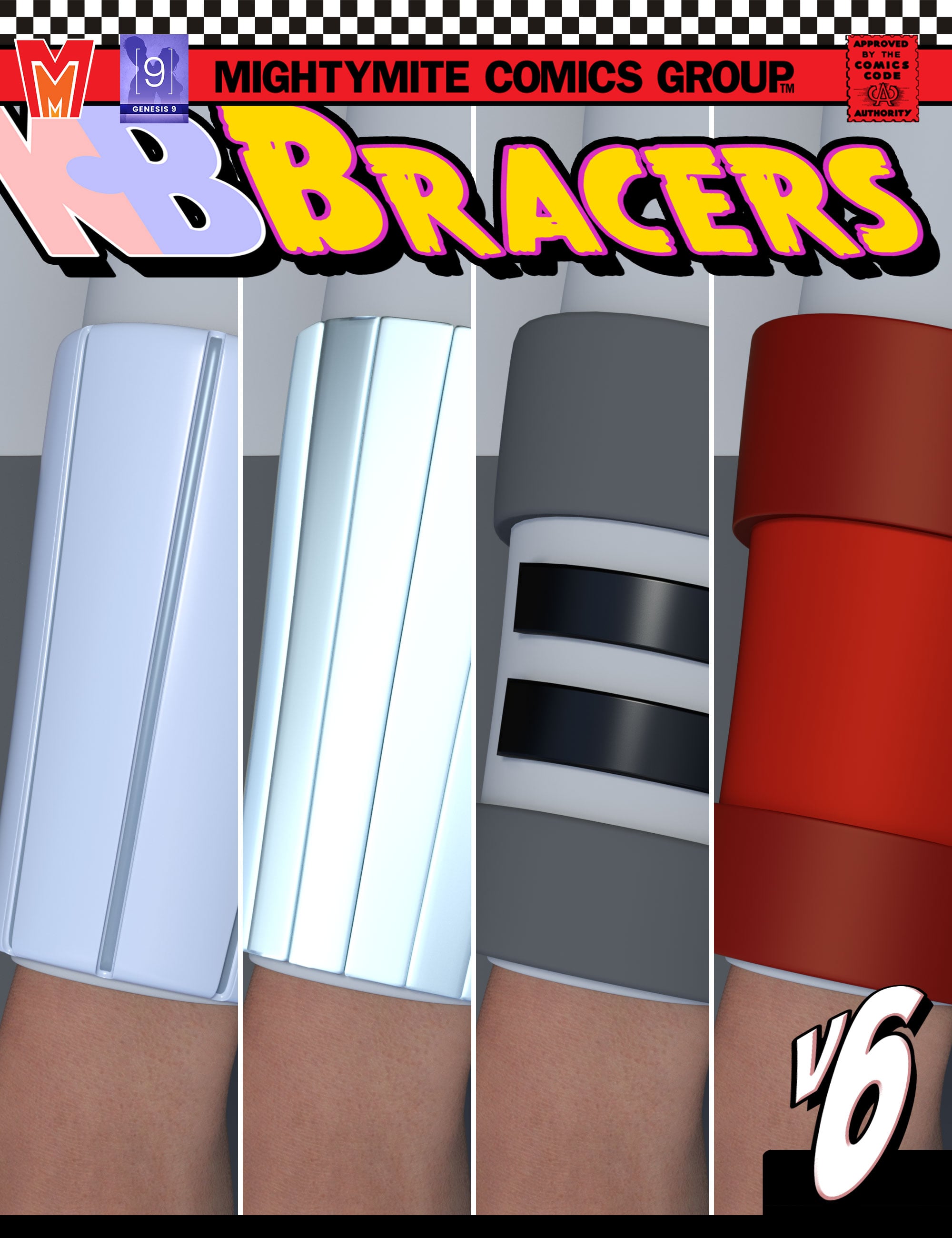 Bracers v006 MMKBGenesis 9 by: MightyMite, 3D Models by Daz 3D