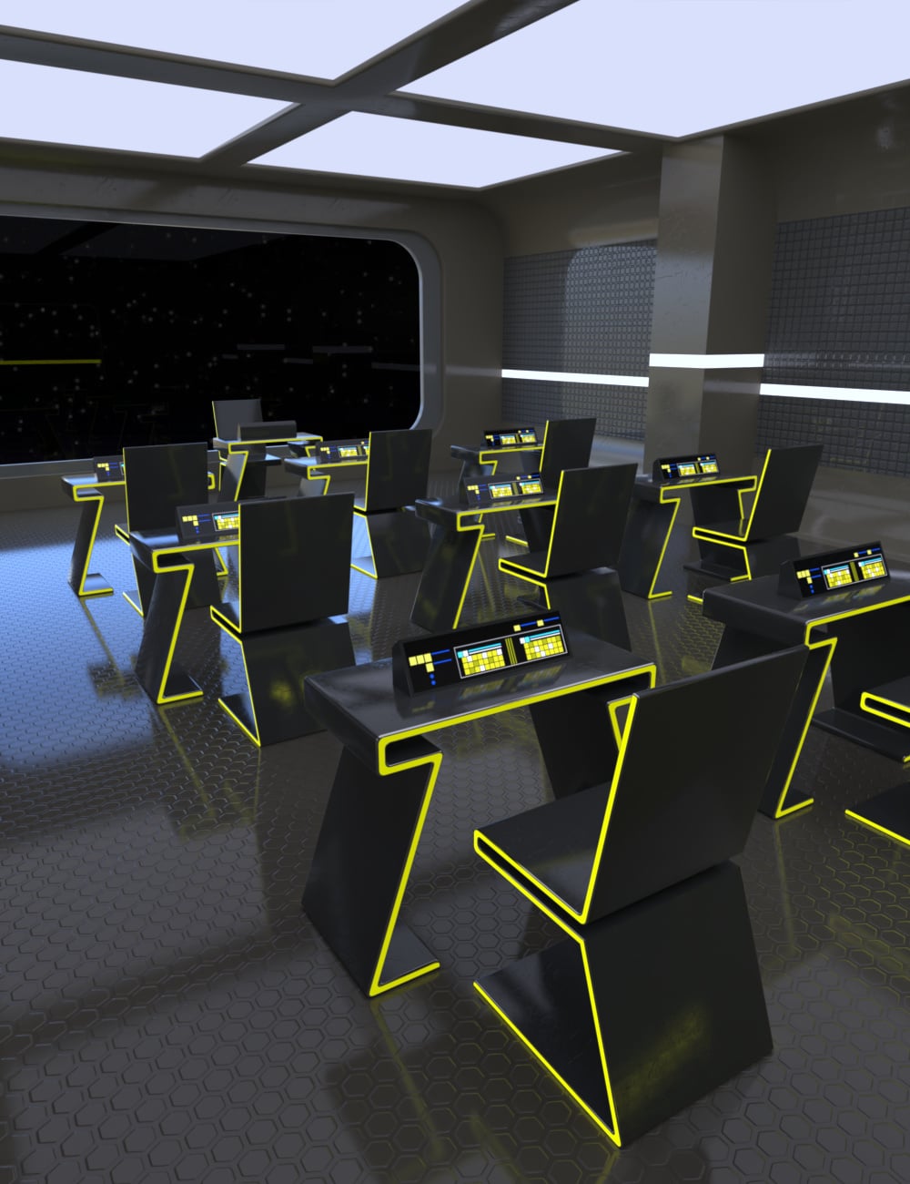 Sci-Fi Academy Class by: , 3D Models by Daz 3D