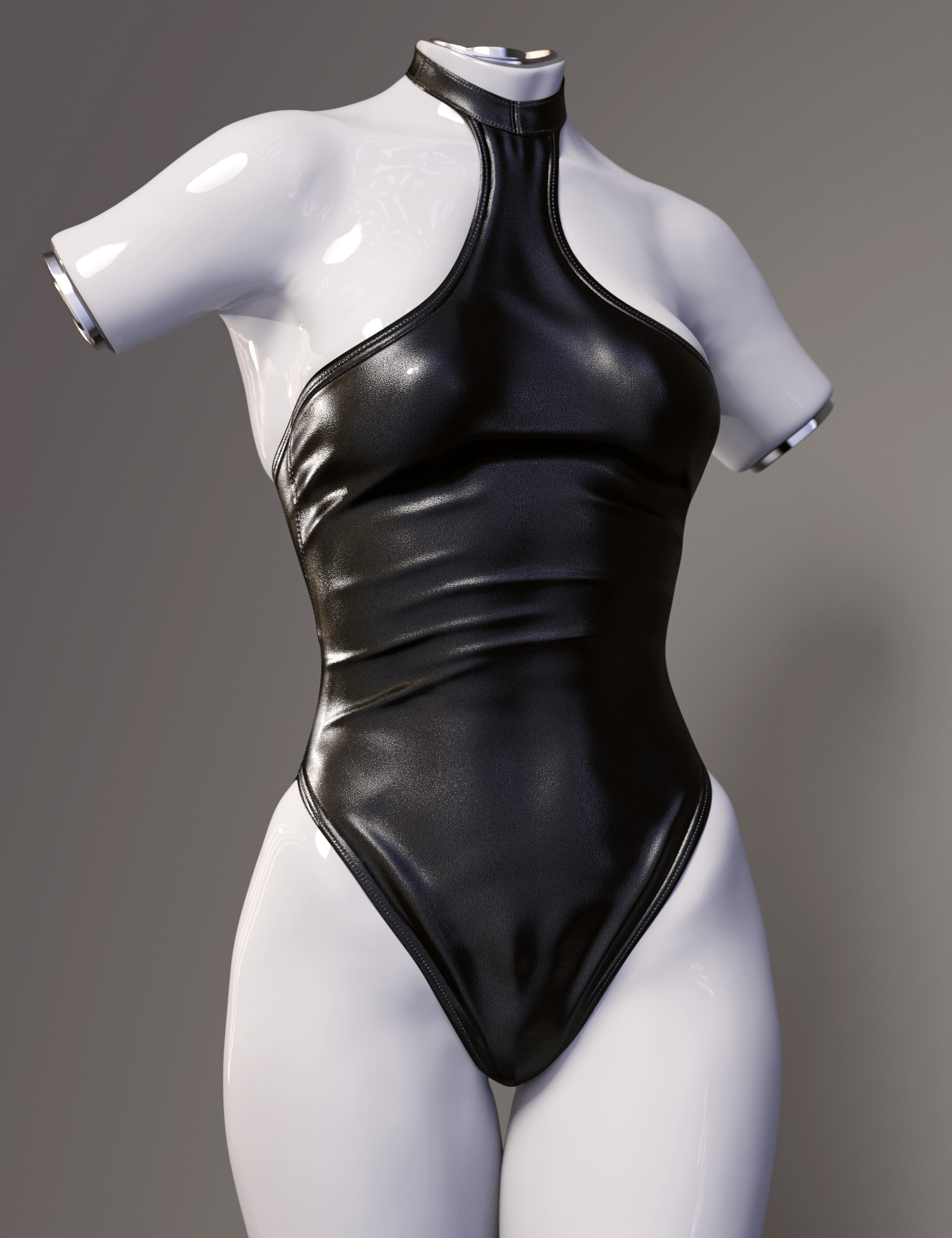 Neckholder Leather Body for Genesis 9 by: outoftouch, 3D Models by Daz 3D
