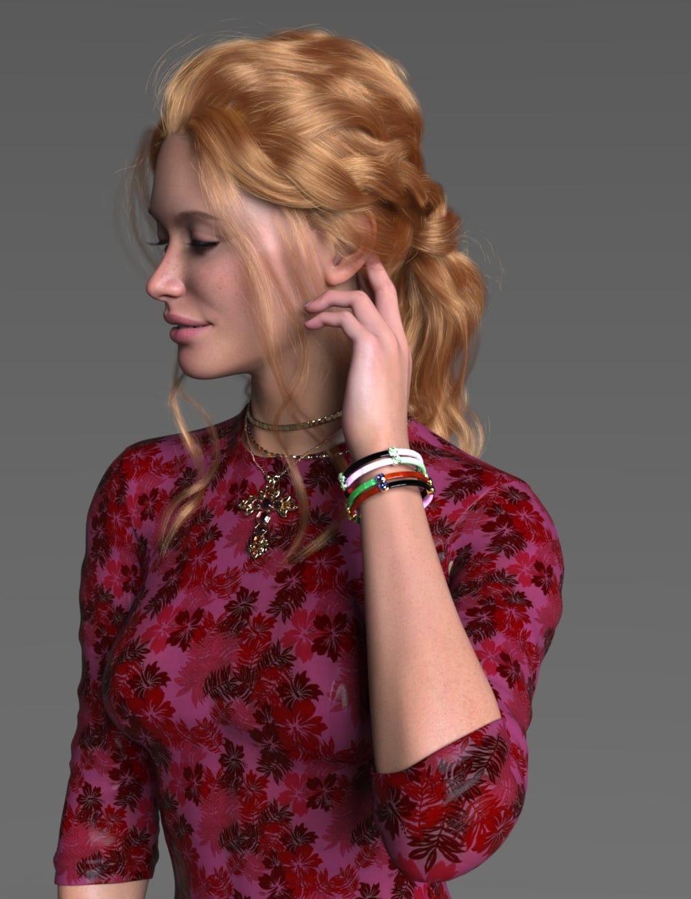 AP Jade Carnelian Bangles For Genesis 9 by: AcharyaPolina, 3D Models by Daz 3D