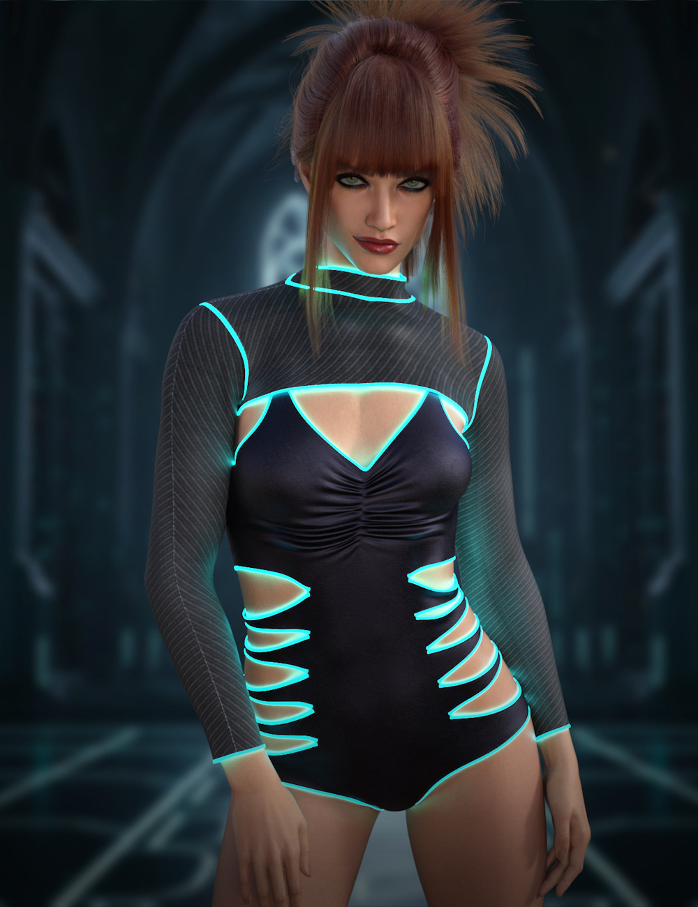 dForce Stygian Logic for Genesis 9 and 8 Female by: ~Wolfie~, 3D Models by Daz 3D