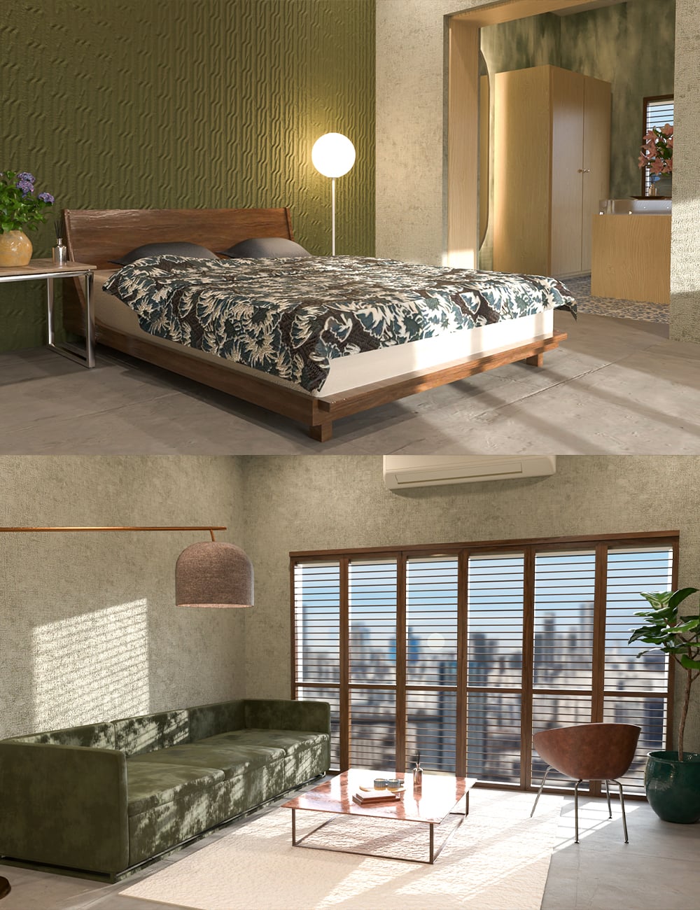 Minimalist Bedroom by: clacydarch, 3D Models by Daz 3D