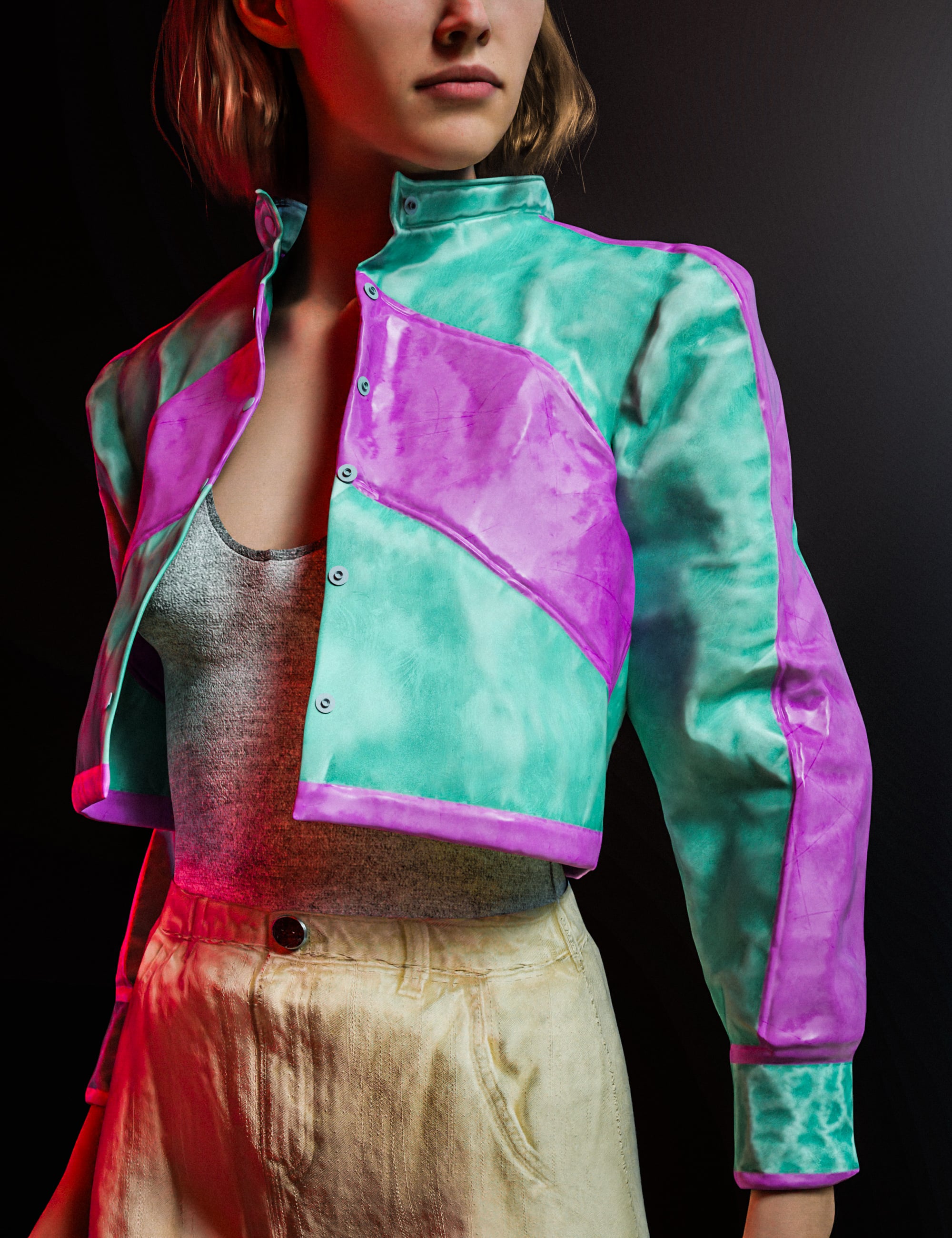 HT Futura Jacket for Genesis 9 by: Hate94Neu, 3D Models by Daz 3D