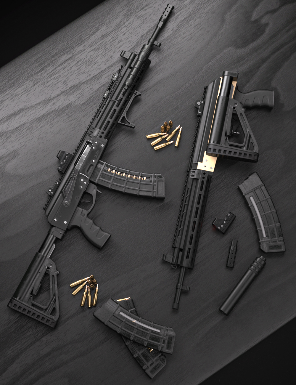 PFL Bulwark C2 Assault Rifle for Genesis 9 by: Pinkslip, 3D Models by Daz 3D