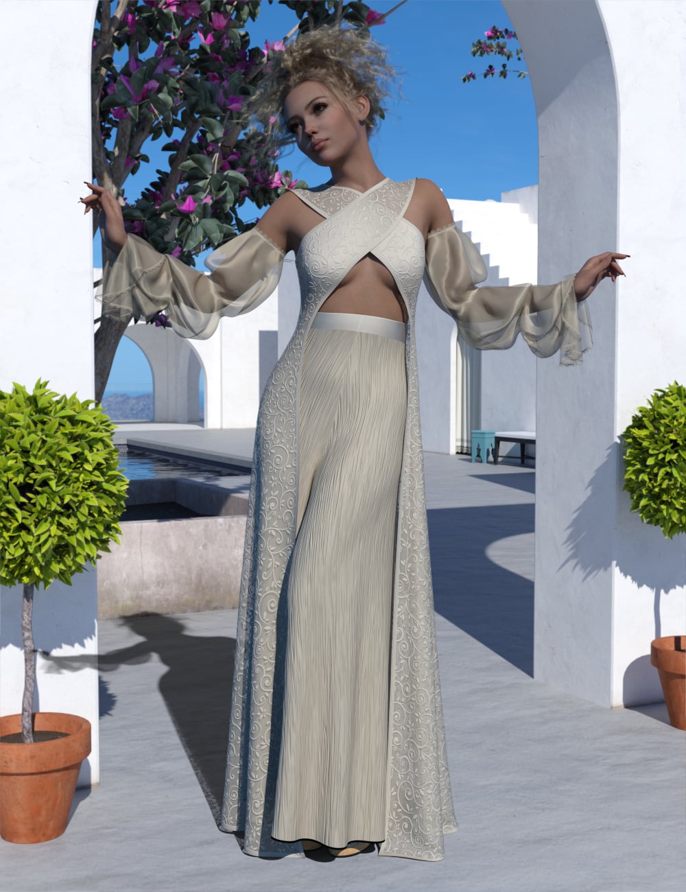 dForce - Orly Gown for Genesis 9 by: Lully, 3D Models by Daz 3D