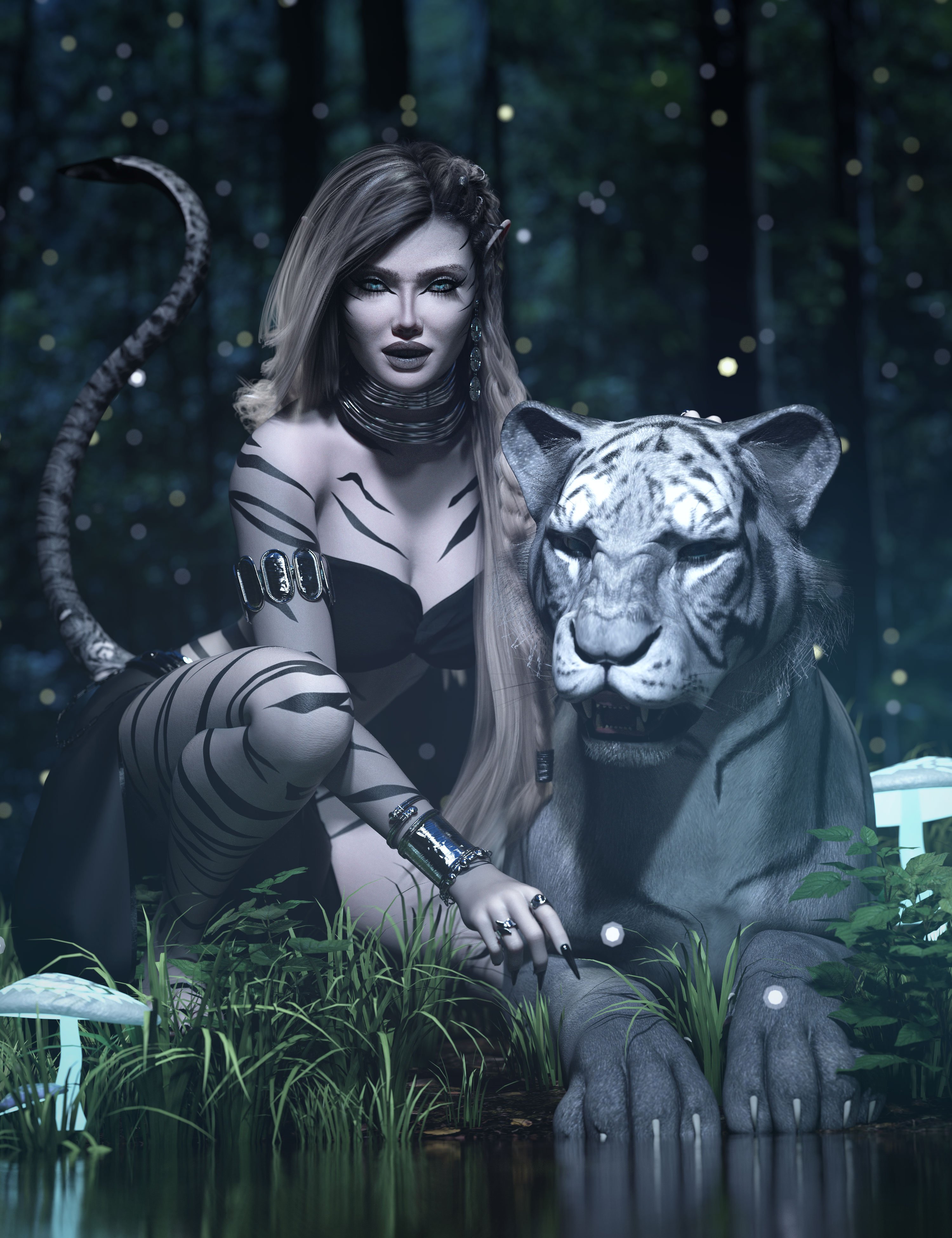 Beautifully Wild LIE Makeup for Genesis 9 Vol.2 by: 3D SugarCosmoXpressionFriendship Studio, 3D Models by Daz 3D