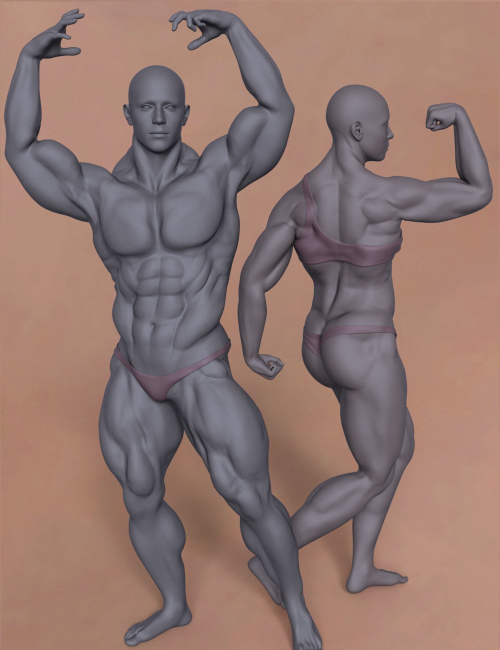 Musculature HD Morphs for Genesis 9 Bundle by: xenic101, 3D Models by Daz 3D