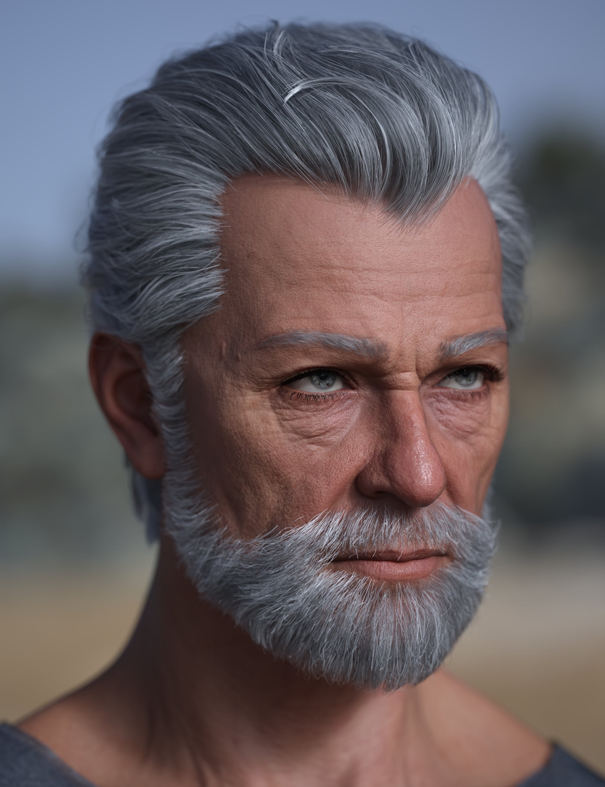 Classic Mature Hair Set for Genesis 9 by: Vincent, 3D Models by Daz 3D